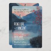 Vuurtoren bij de bruiloft van het meer kaart (Voorkant / Achterkant)