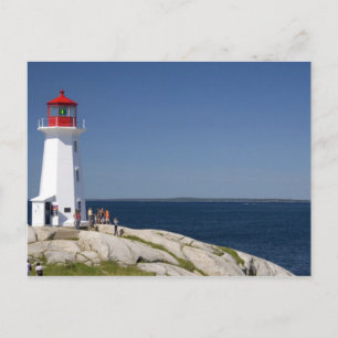 Vuurtoren bij Peggy's Cove, Nova Scotia, Canada. Briefkaart
