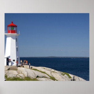 Vuurtoren bij Peggy's Cove, Nova Scotia, Canada. Poster