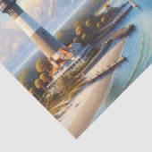 Vuurtoren bij Sailboat Cove Tissuepapier (Detail)