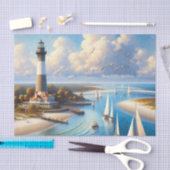 Vuurtoren bij Sailboat Cove Tissuepapier (Craft)