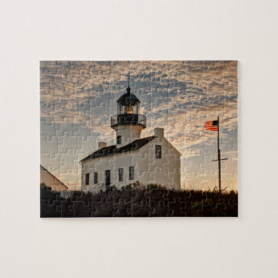 Vuurtoren bij zonsondergang, Californië Legpuzzel