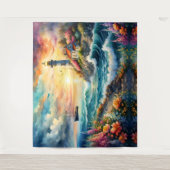 Vuurtoren Bloementuin op het Zee Wandkleed (Voorkant)