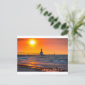 vuurtoren briefkaart (Staand voorkant)