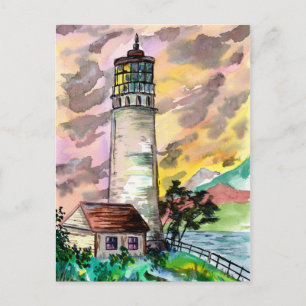 vuurtoren briefkaart