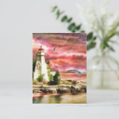 vuurtoren briefkaart (Staand voorkant)