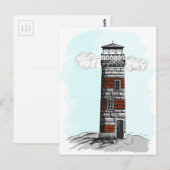 vuurtoren briefkaart (Voorkant / Achterkant)