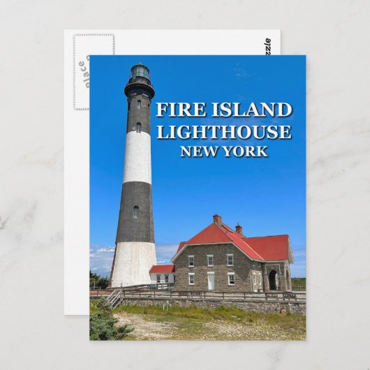 Vuurtoren, Briefkaart van New York (Voorkant / Achterkant)