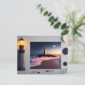 vuurtoren, Briefkaart voor postovergangen (Staand voorkant)