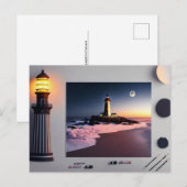 vuurtoren, Briefkaart voor postovergangen (Voorkant / Achterkant)