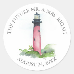 Vuurtoren Bruiloft Envelope Seals Ronde Sticker