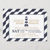 Vuurtoren bruiloft kaart (Voorkant / Achterkant)