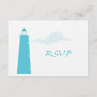Vuurtoren bruiloft RSVP Kaartje