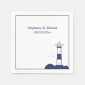 Vuurtoren bruiloft servet (Voorkant)