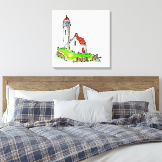 Vuurtoren Canvas Afdruk (Insitu (Slaapkamer))