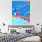 vuurtoren canvas afdruk (Insitu (Slaapkamer))