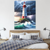 vuurtoren canvas afdruk (Insitu (Slaapkamer))