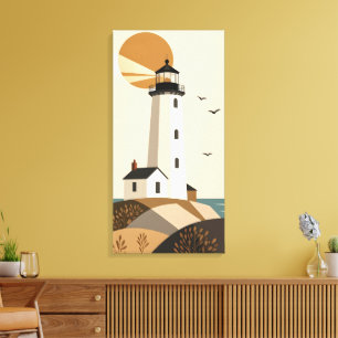 Vuurtoren Canvas Afdruk