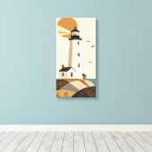 Vuurtoren Canvas Afdruk (Insitu (Houten vloer))
