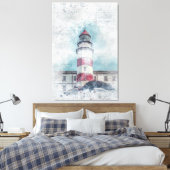 vuurtoren canvas afdruk (Insitu (Slaapkamer))