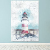 vuurtoren canvas afdruk (Insitu (Houten vloer))