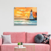 vuurtoren canvas afdruk (Insitu (Woonkamer))