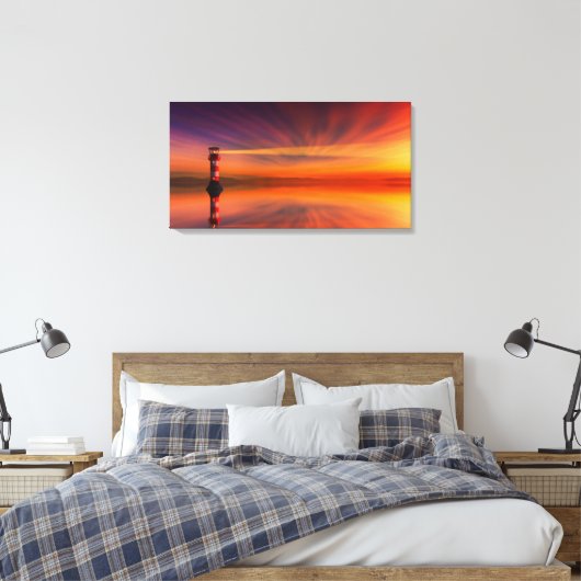 vuurtoren canvas afdruk (Insitu (Slaapkamer))