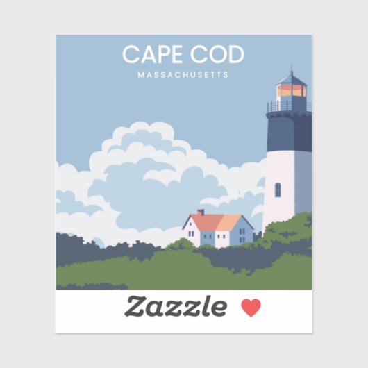 Vuurtoren Cape Cod Massachusetts Sticker (Vel)