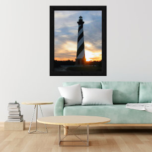 Vuurtoren Cape Hatteras bij zonsondergang Poster