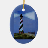 Vuurtoren CApe Hatteras Keramisch Ornament (Voorkant)