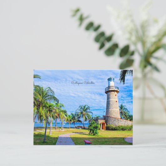 Vuurtoren, Cartagena, Colombia Briefkaart (Staand voorkant)