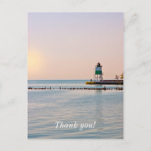 Vuurtoren Chicago Harbor Southeast Thank You Briefkaart