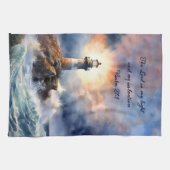 Vuurtoren Christelijke keukenhanddoek (Horizontaal)