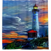 vuurtoren douchegordijn (Voorkant)