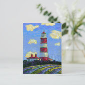 Vuurtoren en lavendervelden briefkaart (Staand voorkant)