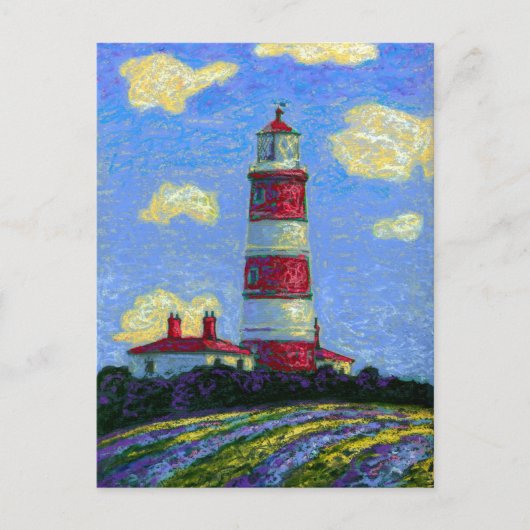 Vuurtoren en lavendervelden briefkaart (Voorkant)