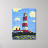 Vuurtoren en lavendervelden canvas afdruk (Voorkant)