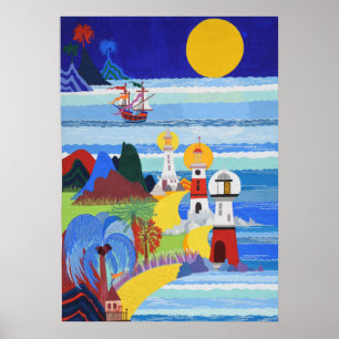 Vuurtoren en Leo's Schip Poster