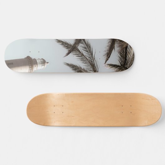 vuurtoren en palmen #1 #wall #art skateboard (Horizontaal)