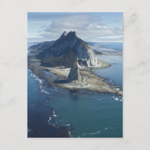 Vuurtoren en rots pinnacle bij Cape St. Elias Briefkaart