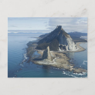Vuurtoren en rotsformatie bij Cape St. Elias Briefkaart