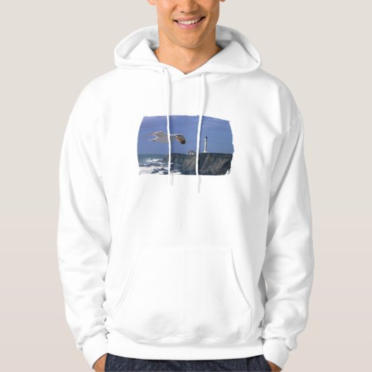 Vuurtoren en zeemeeuw hoodie (Voorkant)