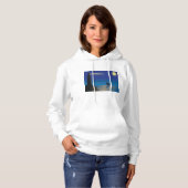 Vuurtoren en zeilboot bij nacht maanverlichte ocea hoodie (Voorkant volledig)