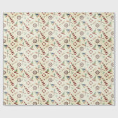 Vuurtoren en zeilboot van nautisch zee cadeaupapier (Vlak)