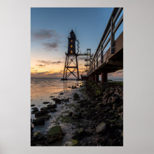 vuurtoren   Eversand-Oberfeue Duitsland Poster