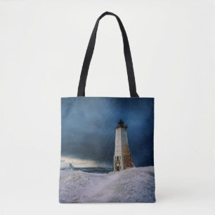 vuurtoren Frankfort Lighthouse Lake Michigan Draagtas