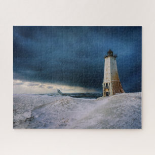 vuurtoren   Frankfort Lighthouse Lake Michigan Legpuzzel