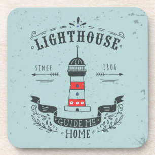 vuurtoren Gids voor thuis Poster Drankjes Onderzetter