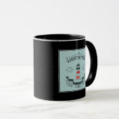 vuurtoren Gids voor thuis Poster Mok (Voorkant rechts)