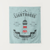 vuurtoren Gids voor thuis Poster Wandkleed (Voorkant)